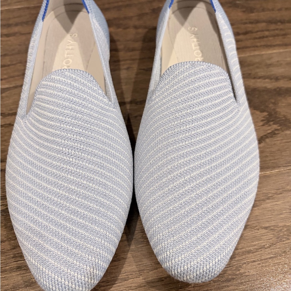 Rothy's Light Blue Striped Loafers